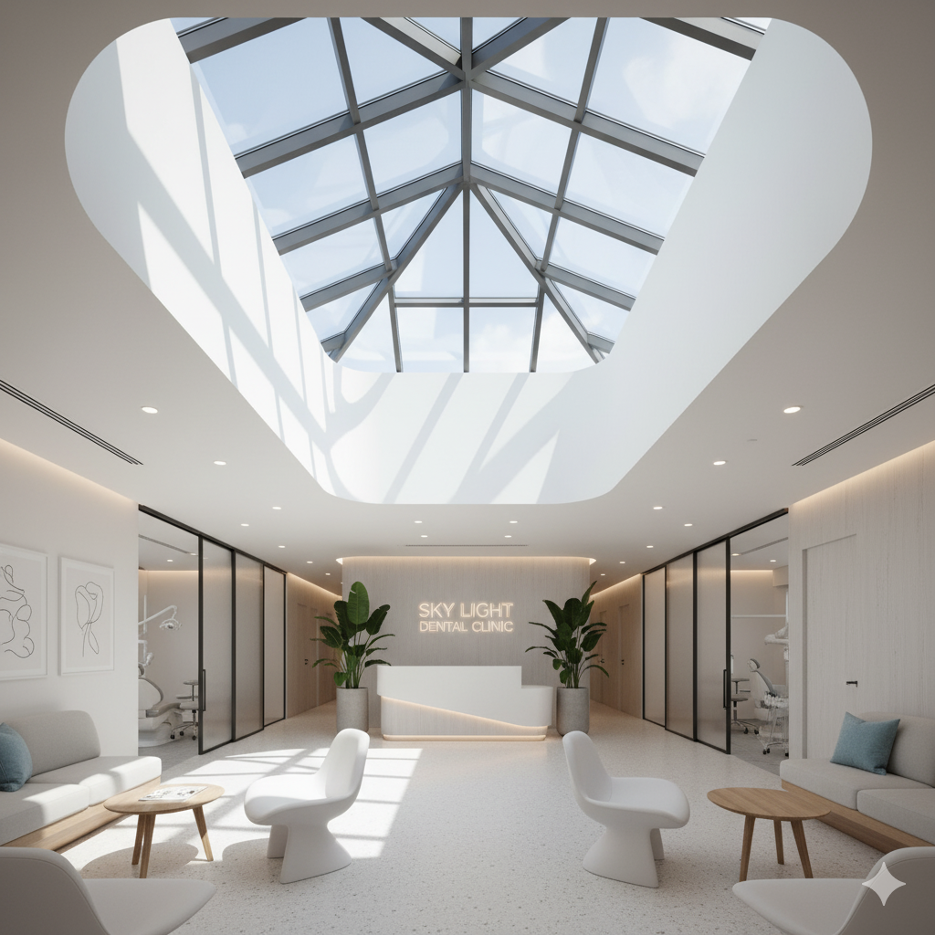 Modern interior of Sky Light Dental Clinic